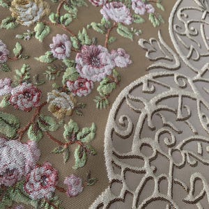 Gebedskleed jacquard met bloemenreliëf: islamitische cadeauset afbeelding 4