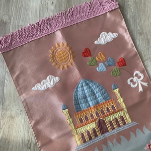 Luksusowa mata modlitewna dla dzieci: żakardowy, tkany prezent islamski
