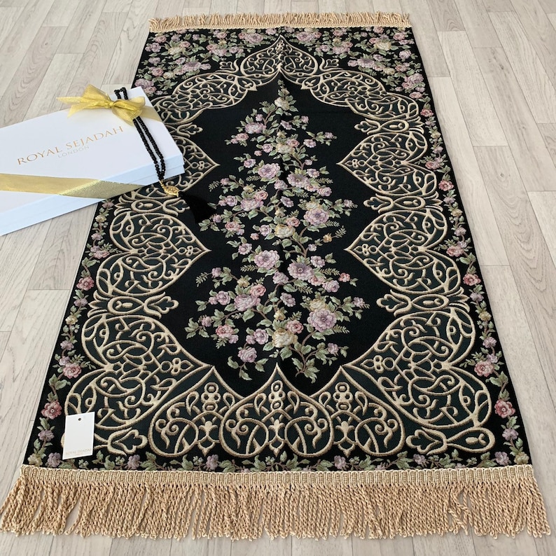 Royal Sejadah luxuriöser Gebetsteppich Gebetsteppich Janamaz hohe Qualität ein einzigartiges islamisches Geschenkset 100 % Zufriedenheitsgarantie Bild 1