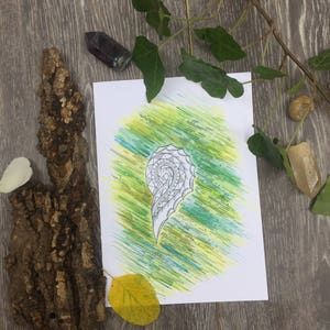 Única tarjeta en blanco hecha a mano