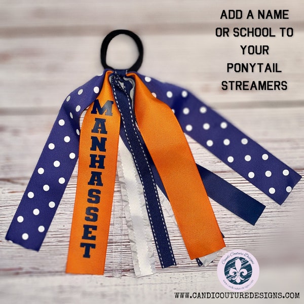 Personalized Team Hair Ribbon Etsy