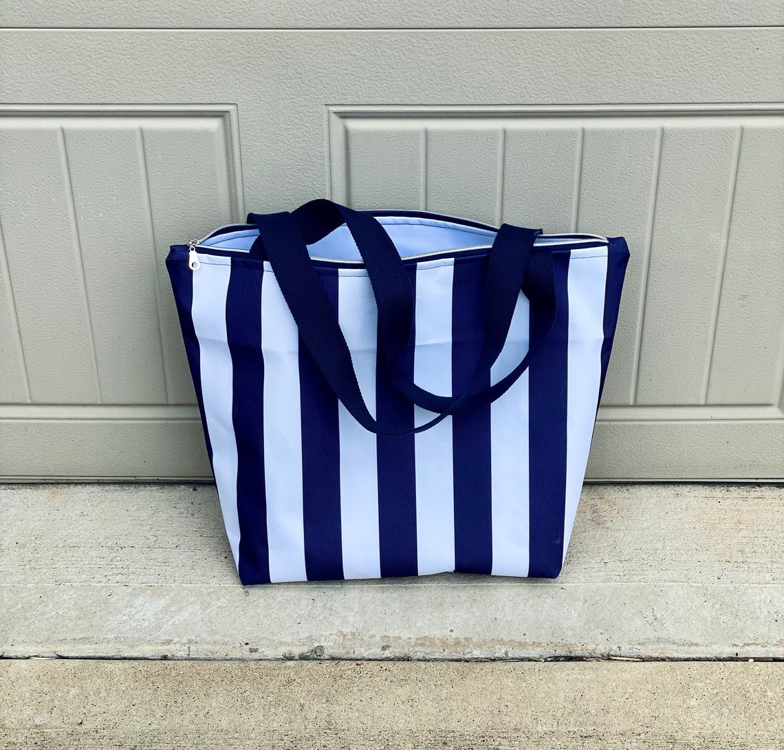 Unisex Beach Bag with Top Zipper Water Resistant Beach Bag Etsy