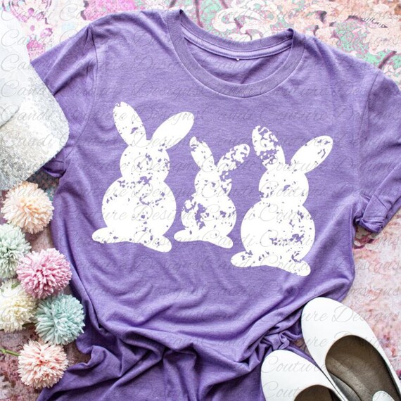 Kids Purple Easter Bunny Shirt Bunny 