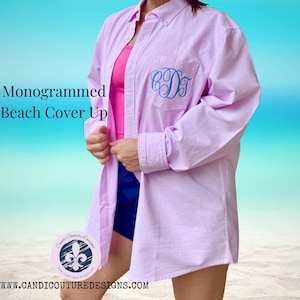 Monogrammed Button Down Oxford Shirts For Women, Wedding Party shirts, Bridal Personalized Shirt, Monogrammed shirt, Personalized Gift