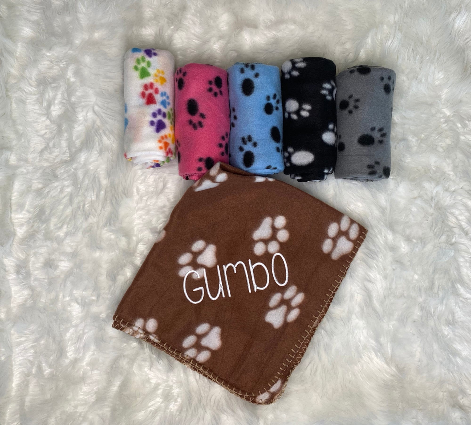 Personalized Monogrammed Pet Blanket | Custom Dog Blanket | Cat Blanket with Name | Monogrammed Pet Throw | Cozy Cat Blanket with Name