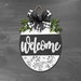 Round Colorblock Welcome Front Door Decor | Welcome Front Door Sign ...