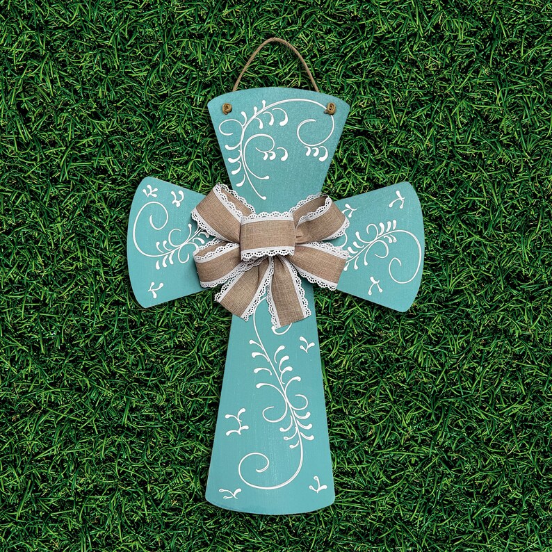 Cross Door Hanger Christian Door Hanger Year Around Door Etsy