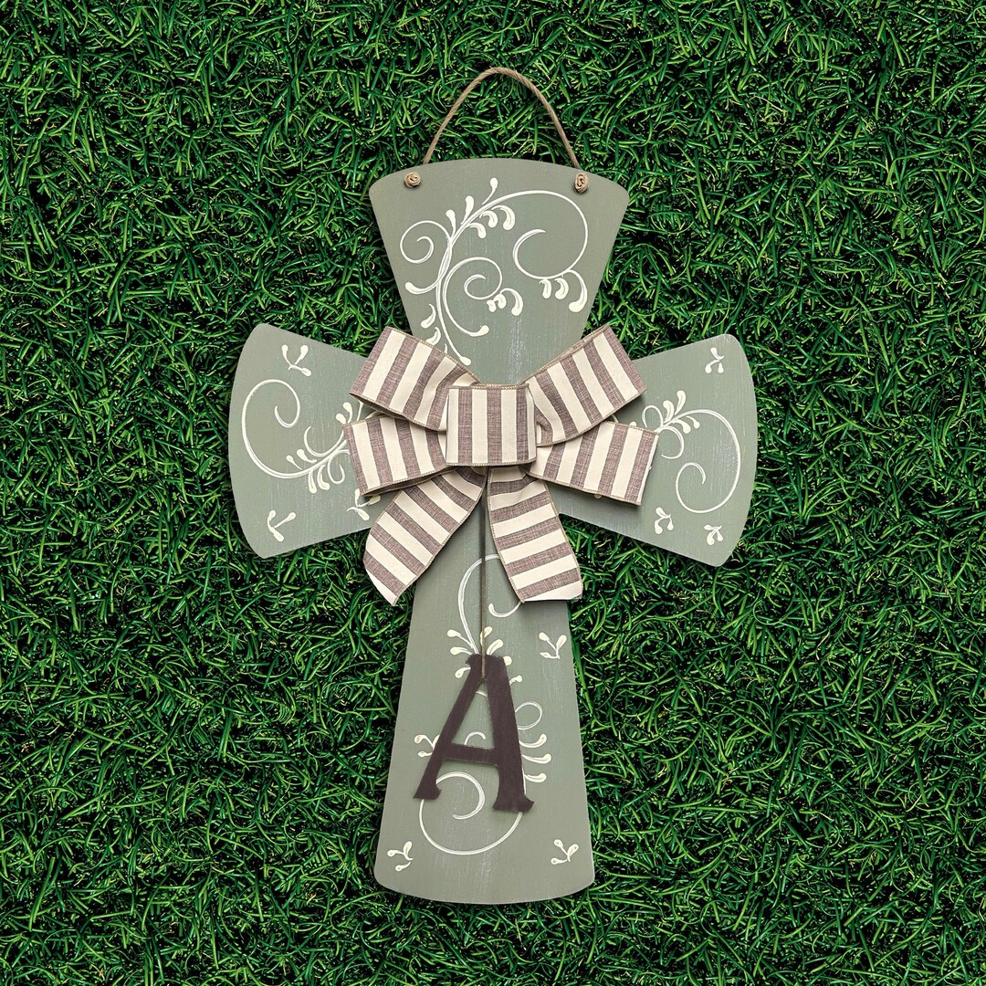 Cross Door Hanger Christian Door Hanger Year Around Door Hanger Door