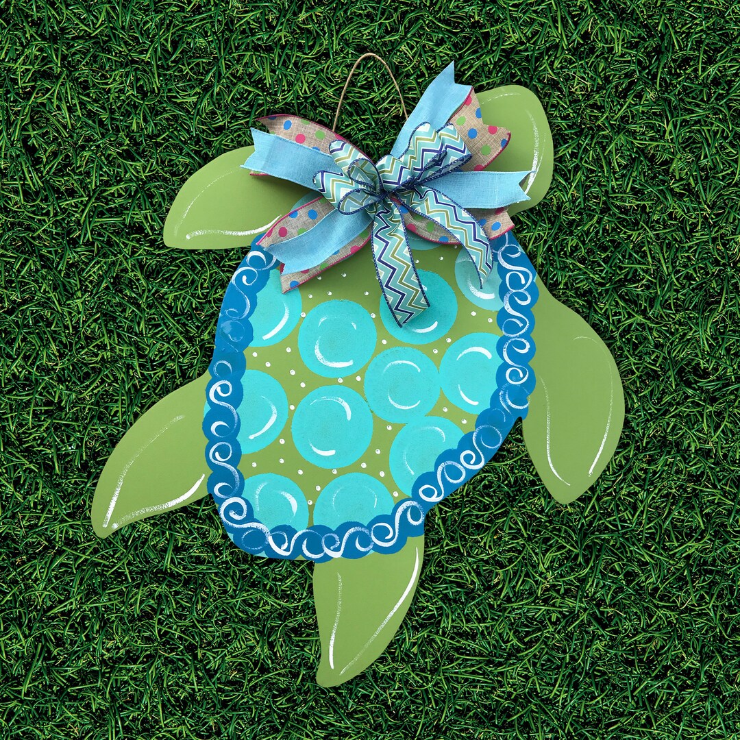 Sea Turtle Door Hanger Sea Life Decor Tropical Decor Etsy