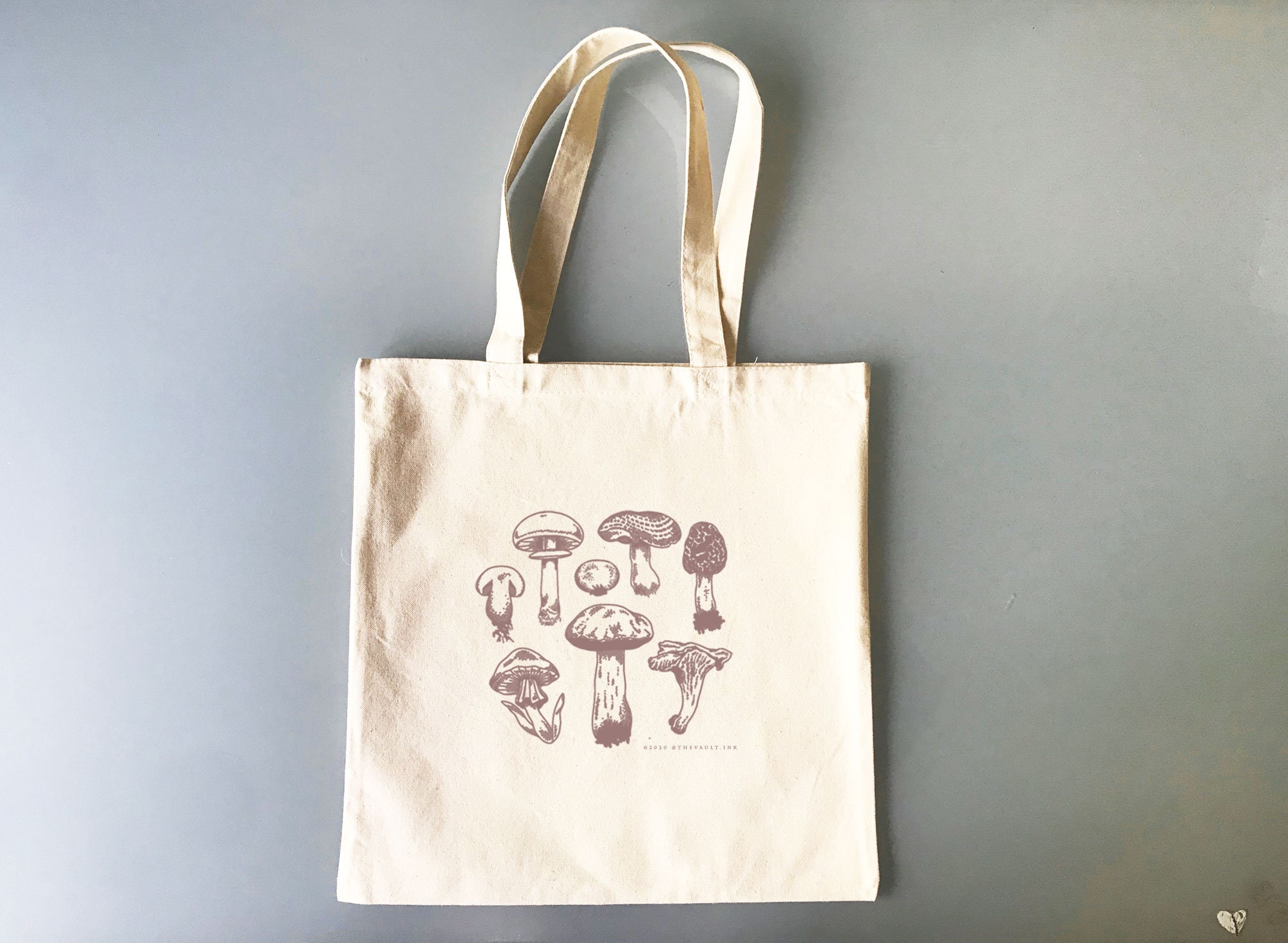 Mushrooms canvas tote bag