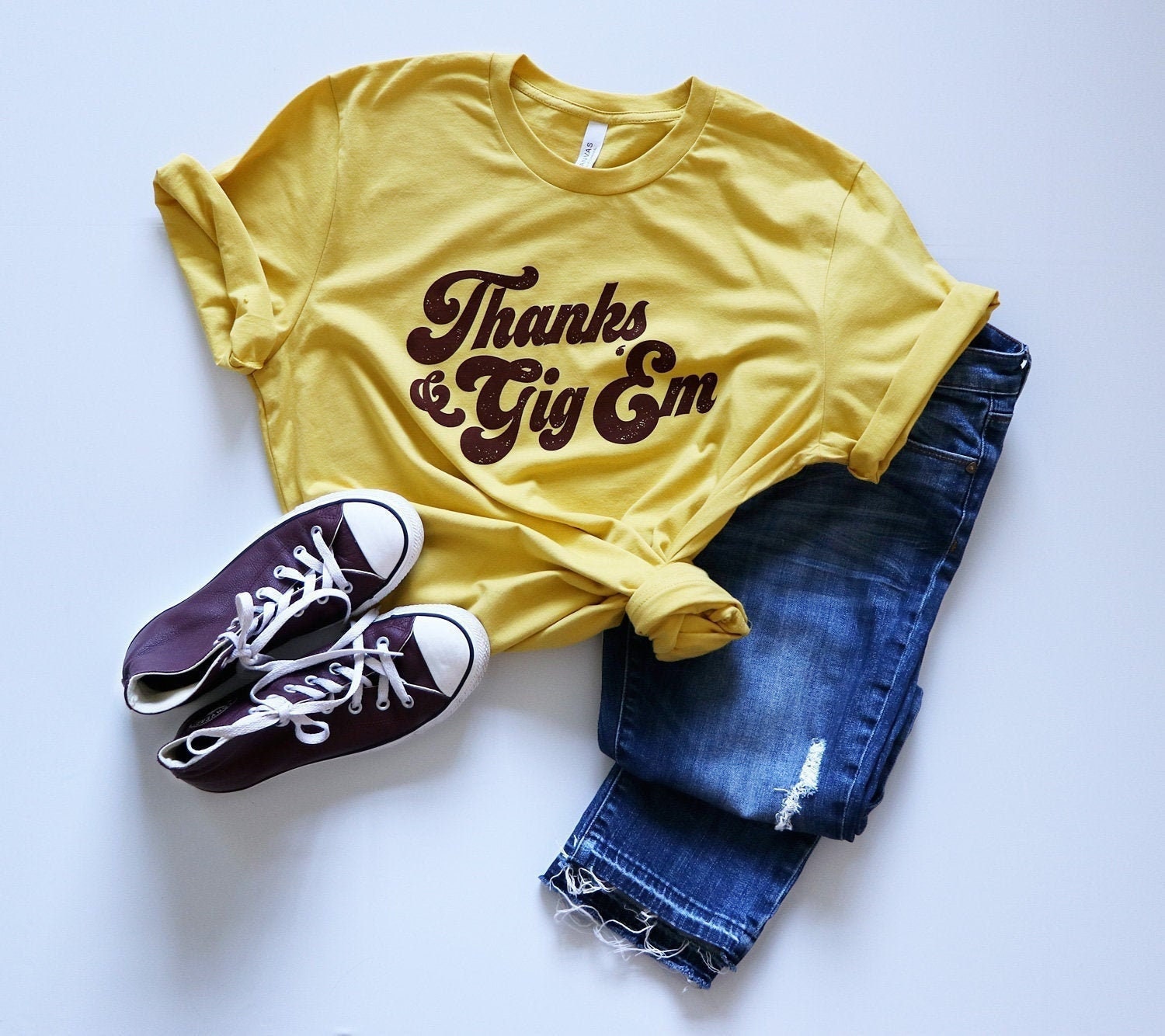 Texas A&M Thanks and Gig Em T-Shirt | Texas Aggies Shirt | Texas A an…