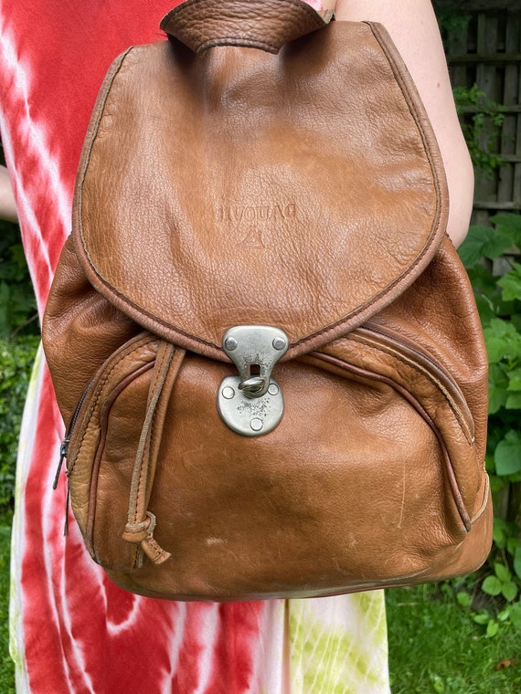 Second hand leather backpack cheap