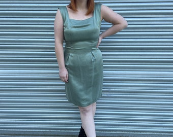 1990s Rachel Green Button Back Shift Dress. UK 10-12. True Vintage, Nineties, Friends, Slow Fashion, Second Hand, Preloved, UK10 UK12