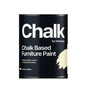 Shabby Chic Chalk Based Furniture Paint Hemway PREMIUM FURNITURE PAINT and Furniture Paint - Lemon Chiffon Yellow - 1 Litre (Quart)