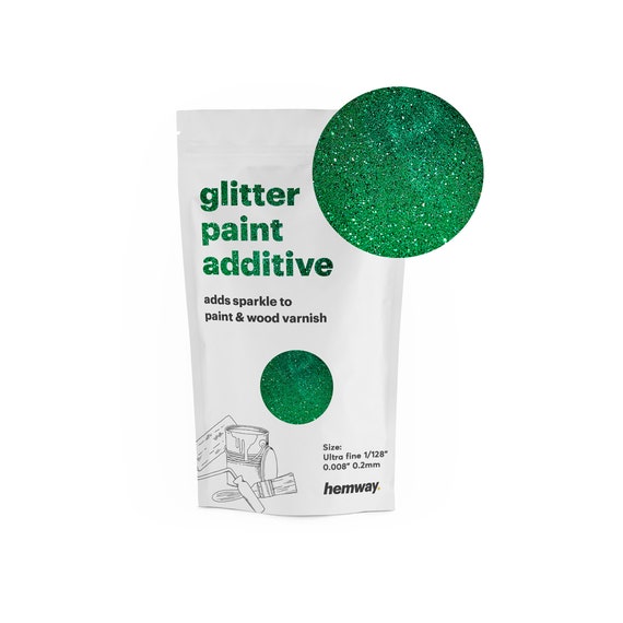 Hemway Glitter Paint Additive 100g For Emulsion Acrylic Walls Ceiling Feature Wall Bedroom Bathroom Ultrafine Emerald