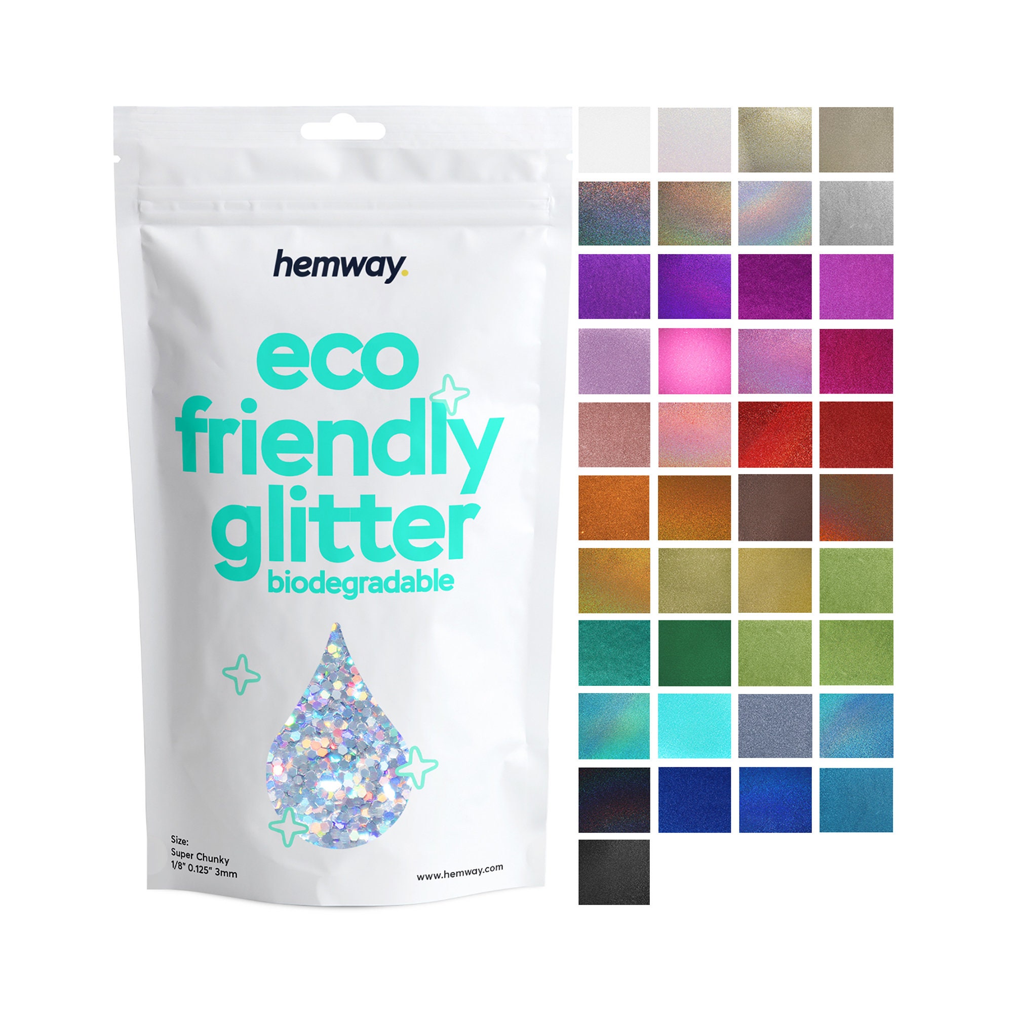 Hemway Glitter Paint Additive 100g emulsion Acrylic Walls Ceiling Feature  Wall Bedroom Bathroom Crystal Diamond CHUNKY White Iridescent 