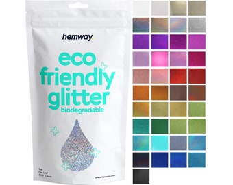 Hemway Eco Friendly Glitter 100g / 3.5oz Bio Cosmetic Safe Sparkle Vegan Biodegradable Festival Makeup Craft - 1/64" 0.015" 0.4mm FINE