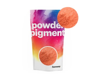 Hemway POWDER PIGMENT - Mica Nano Metallic Dye for Epoxy Resin, Soaps, Candles, Cosmetics and Crafts- Metallic Pale Orange - 50g / 100g