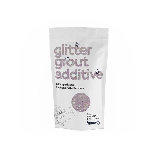 Hemway Glitter Grout Tile Additive 100g for Bathroom, Kitchen - Add/Mix with Epoxy Resin or Cement Based Grout - Mother of Pearl Iridescent