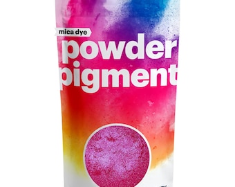 Hemway MICA PIGMENT POWDER - Grade A* Mica Metallic Dye for Epoxy Resin, Soaps, Candles, Cosmetics & Crafts - Cerise Pink - 50g / 100g