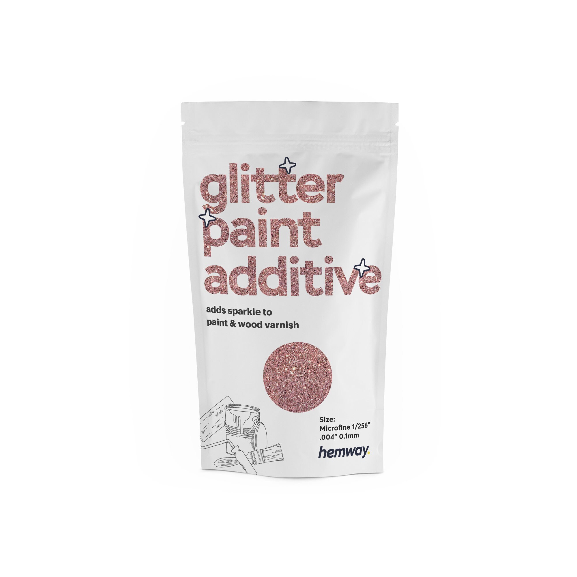 Hemway Glitter Paint Additive 100g for Emulsion Acrylic Walls Ceiling