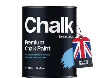 Shabby Chic Chalk Based Furniture Paint Hemway Premium CHALK PAINT and Furniture Paint - Sky Blue - 1 Litre (Quart)
