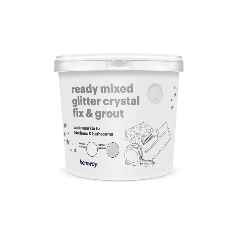 Hemway Ready Mixed Glitter Crystal Fix & Grout WHITE Grout Etsy