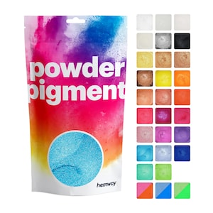 PIGMENT EN POUDRE Hemway - Nano colorant métallique mica pour résine époxy, savons, bougies, cosmétiques et travaux manuels - 29 COULEURS - 50 g / 100 g
