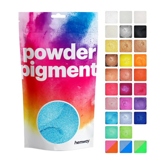 Hemway POWDER PIGMENT - Mica Nano Metallic Dye for Epoxy Resin, Soaps, Candles, Cosmetics and Crafts - 29 COLOURS - 50g / 100g