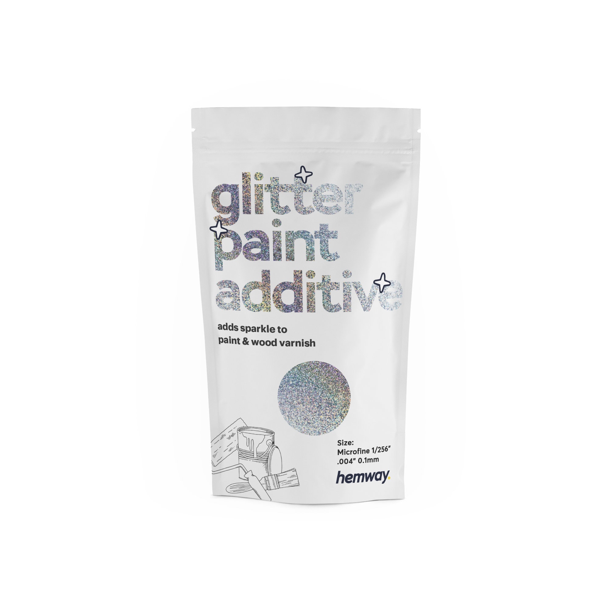 Hemway Glitter Paint Additive 100g for Emulsion Acrylic Walls Etsy