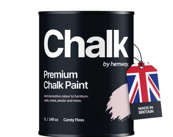 Shabby Chic Chalk Based Furniture Paint Hemway Premium CHALK PAINT and Furniture Paint - Candy Floss Pink - 1 Litre (Quart)