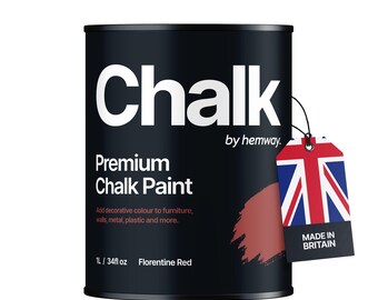 Shabby Chic Chalk Based Furniture Paint Hemway Premium CHALK PAINT and Furniture Paint - Florentine Red - 1 Litre (Quart)