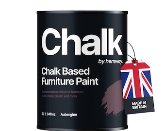 Shabby Chic Chalk Based Furniture Paint Hemway PREMIUM FURNITURE PAINT and Furniture Paint - Aubergine - 1 Litre (Quart)