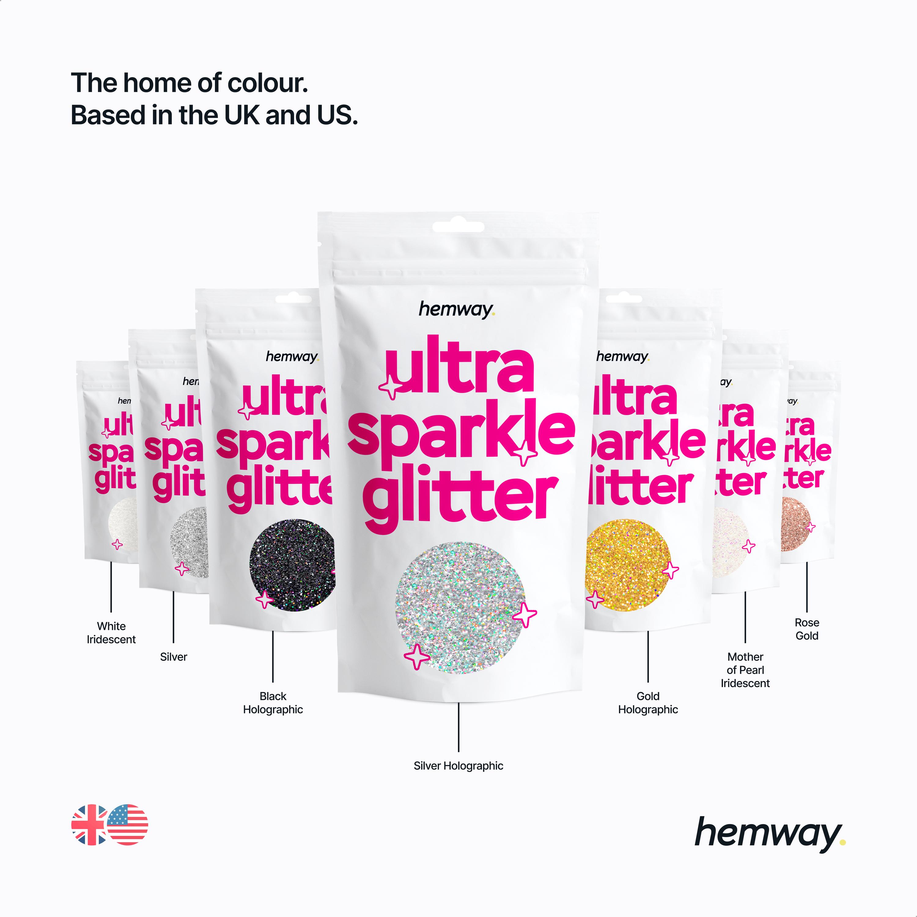 Hemway Ultra-Schein-Glitter Rose Gold Holographic – 1/8 Zoll, 3 Mm, 50g, Für Nägel & Kunst
