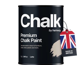 Shabby Chic Chalk Based Furniture Paint Hemway Premium CHALK PAINT and Furniture Paint - Latte Brown - 1 Litre (Quart)