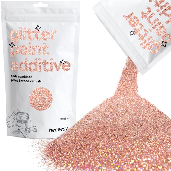Pink Holographic Glitter Paint Additive Ultrafine 100g For Adding Sparkle To Paints & Varnish | Paint Walls Sparkly Add To Emulsion, Acrylic Or Lacquer Indoor | Hemway - View #3