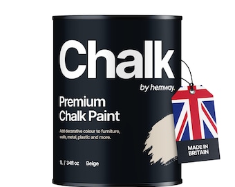 Shabby Chic Chalk Based Furniture Paint Hemway Premium CHALK PAINT and Furniture Paint - Beige - 1 Litre (Quart)
