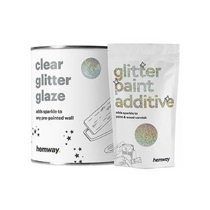 Hemway 1l Clear Glitter Paint Glaze Silver Holo For Etsy