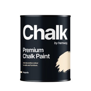 Shabby Chic Chalk Based Furniture Paint Hemway Premium CHALK PAINT and Furniture Paint - Magnolia - 1 Litre (Quart)