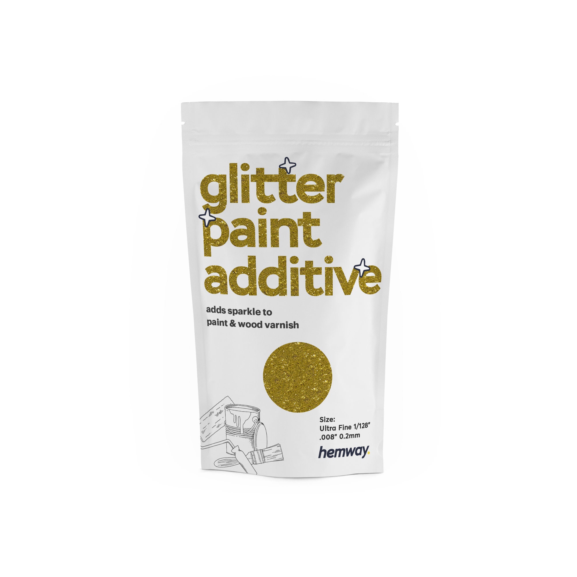 Gold Holographic Glitter Paint Additive Crystals for Emulsion