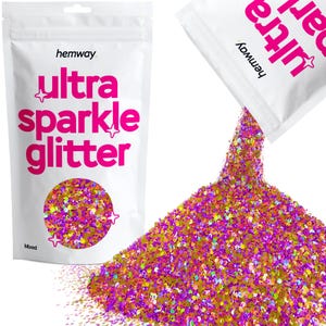 Chunky Body Face Glitter Festival Glitter Gold Purple Holographic Mix - 10g, 50g, 100g Hemway