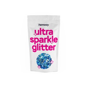 Chunky Body Face Glitter Festival Glitter Blue/Green/Silver Disc Mix - 10g, 50g, 100g Hemway