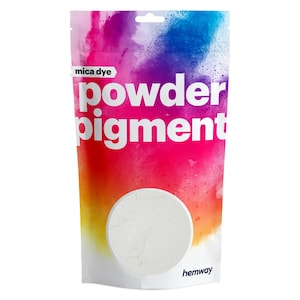 POUDRE DE PIGMENT DE MICA Hemway - Colorant métallique mica de qualité A * pour résine époxy, savons, bougies, cosmétiques et artisanat - Blanc perle - 50 g / 100 g