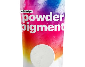 Hemway MICA PIGMENT POWDER - Grade A* Mica Metallic Dye for Epoxy Resin, Soaps, Candles, Cosmetics & Crafts - Pearl White - 50g / 100g