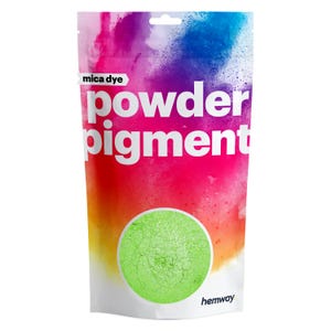 POUDRE DE PIGMENT DE MICA Hemway - Colorant métallique mica de qualité A* pour résine époxy, savons, bougies, cosmétiques et artisanat - Vert pomme - 50 g / 100 g
