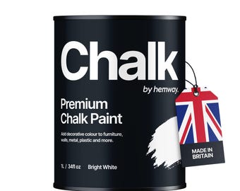 Shabby Chic Chalk Based Furniture Paint Hemway Premium CHALK PAINT and Furniture Paint - White - 1 Litre (Quart)