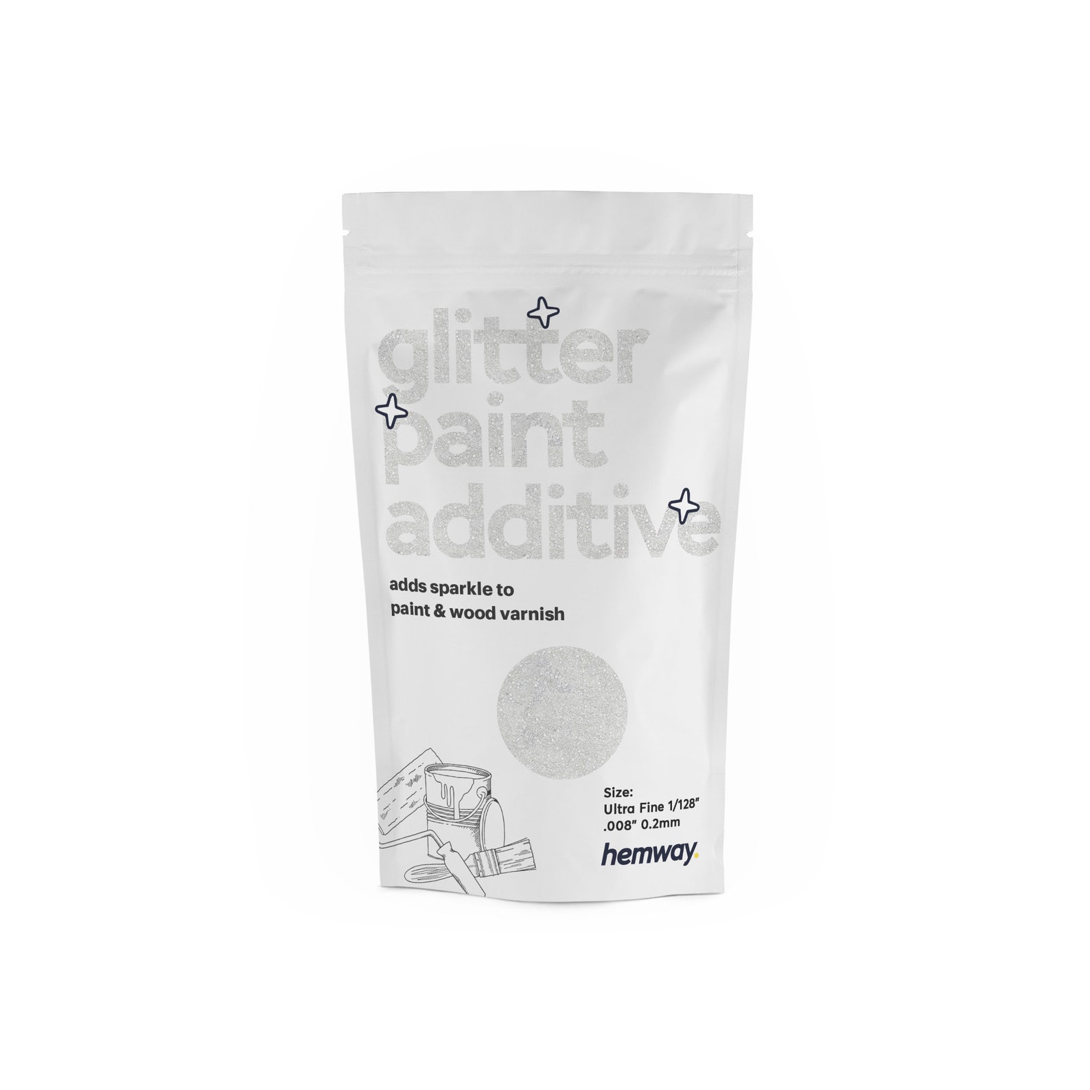 Hemway Glitter Paint Additive 100g Emulsion Acrylic Walls Etsy