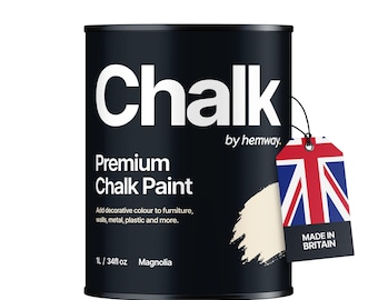 Shabby Chic Chalk Based Furniture Paint Hemway Premium CHALK PAINT and Furniture Paint - Magnolia - 1 Litre (Quart)