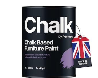 Shabby Chic Chalk Based Furniture Paint Hemway PREMIUM FURNITURE PAINT and Furniture Paint - Amethyst Purple - 1 Litre (Quart)
