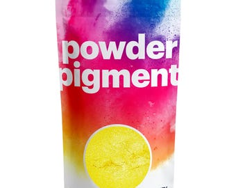 Hemway POWDER PIGMENT - Mica Nano Metallic Dye for Epoxy Resin, Soaps, Candles, Cosmetics and Crafts - Mustard Yellow - 50g / 100g